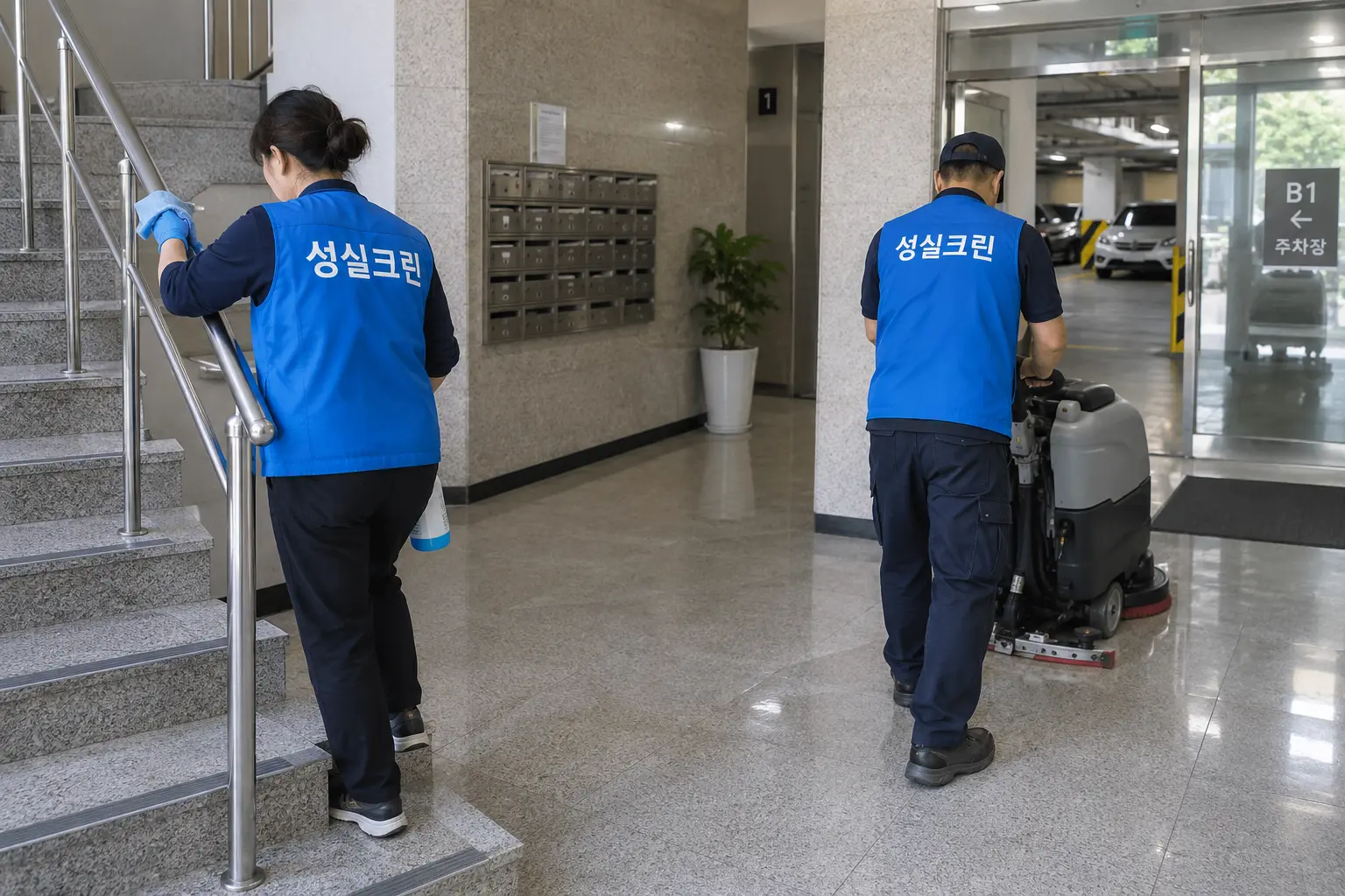 도봉구 주차장청소 전문업체 성실크린
